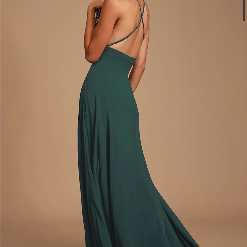 Lulus green bridesmaids dress tags still on- never worn!